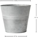 6.5'' Galvanized Planter, Medium Size Metal Buckets for Flowers Farmhouse Outdoor Planters Metal Pail for Home Decor Indoor, Set of 6