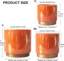 Ceramic Indoor Pots for Plants, Rainbow Pearl Glaze Planter with Drainage Hole, 6.0 inch+5.0 Inch+4.0 Inch. Orchid Flower Pots
