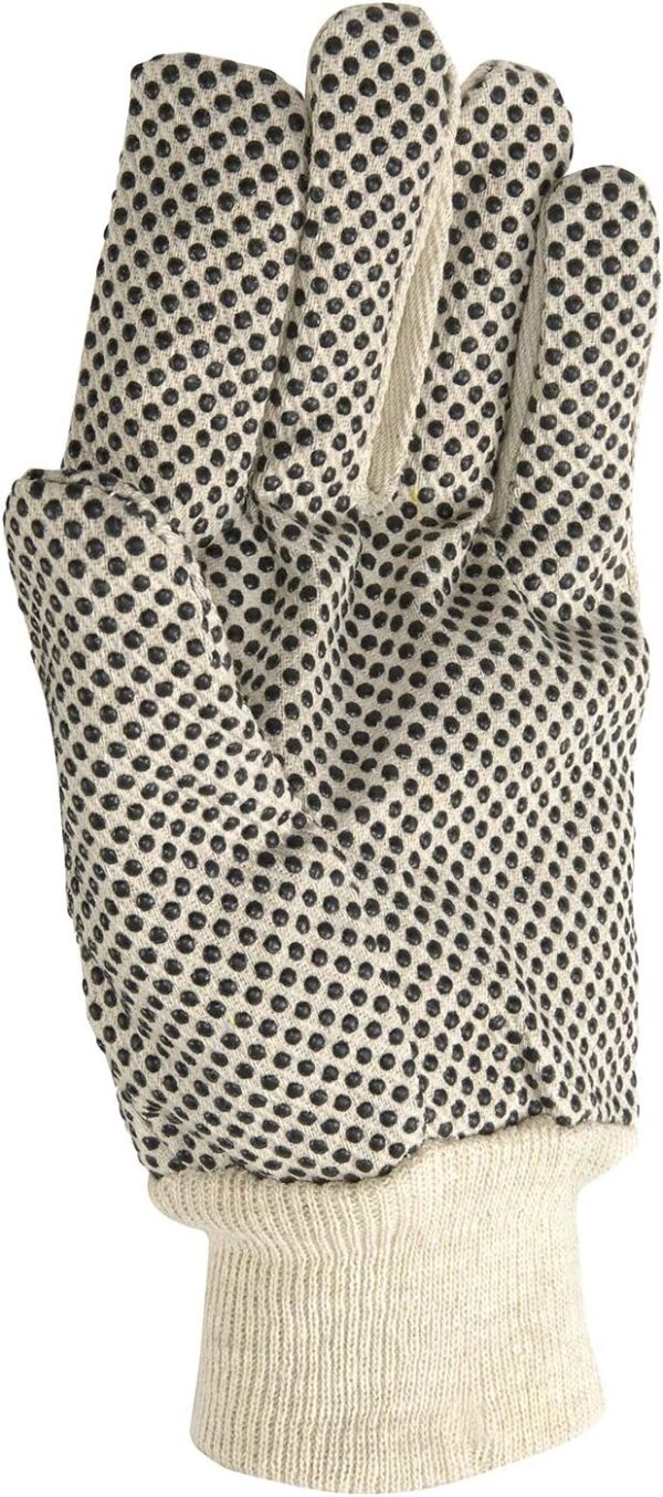 Canvas Work Gloves, Economy Dotted, 6 Pair Pack (309K) , White - Image 2