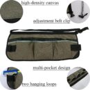 Waist Apron Canvas Tool Pouch Belt Bag for Window Tint, Vinyl Wrap, Gardening, Technician and Electrician's Tools